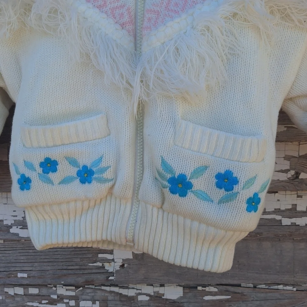 🌟 Vintage Hallie Robin Sweater Jacket Size 4T
